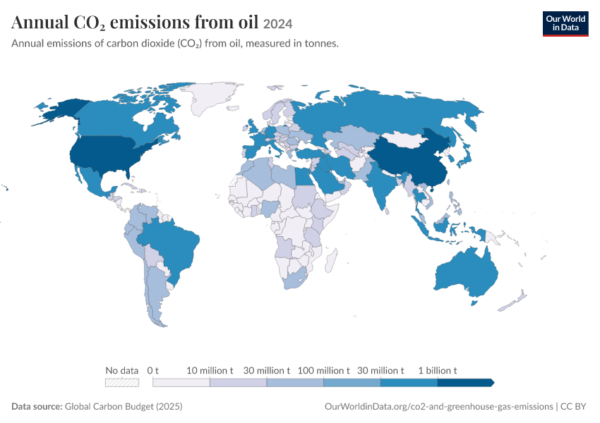 A thumbnail of the "Annual CO₂ emissions from oil" chart