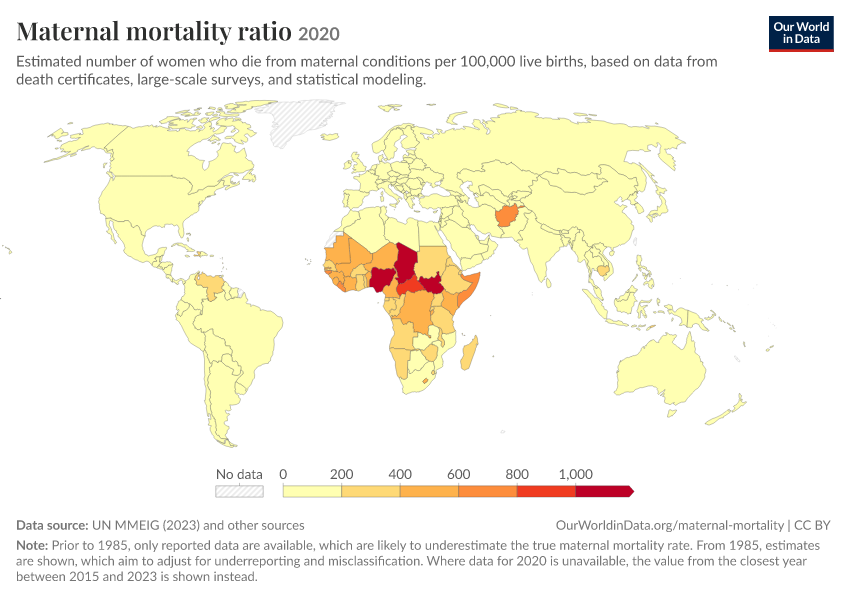 A thumbnail of the "Maternal mortality ratio" chart