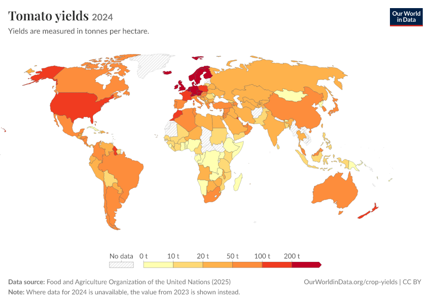 A thumbnail of the "Tomato yields" chart